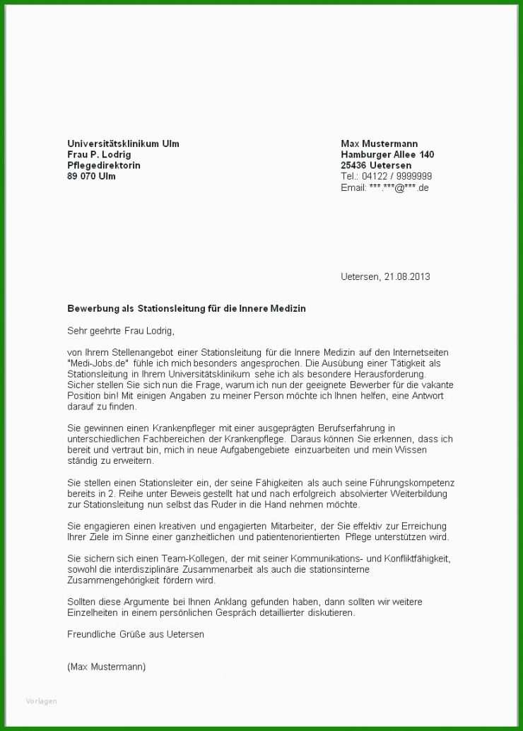 Bewerbungsbrief Praktikum Muster