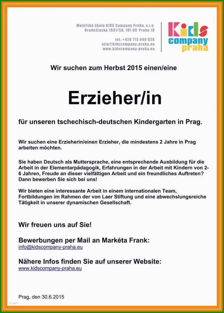 Bewerbungsschreiben Praktikum Kindergarten Muster