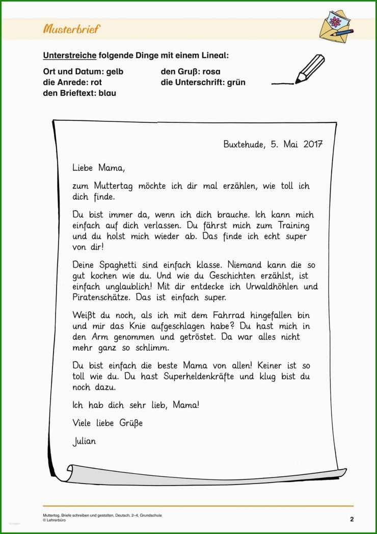 Brief 5. Klasse Realschule Muster
