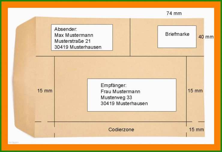 Brief A4 Beschriften Muster