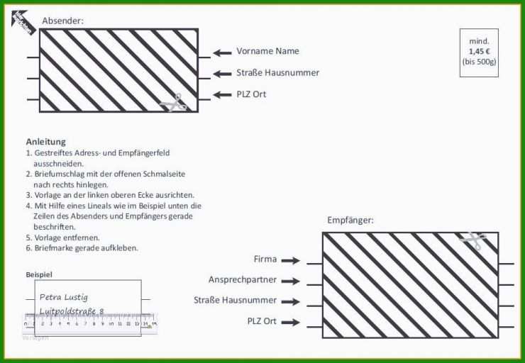 Brief Adressfeld Vorlage