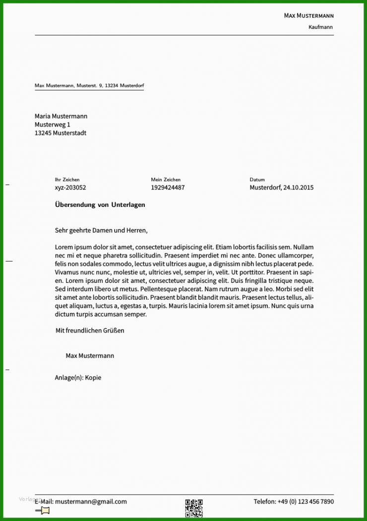 Brief An Amt Vorlage