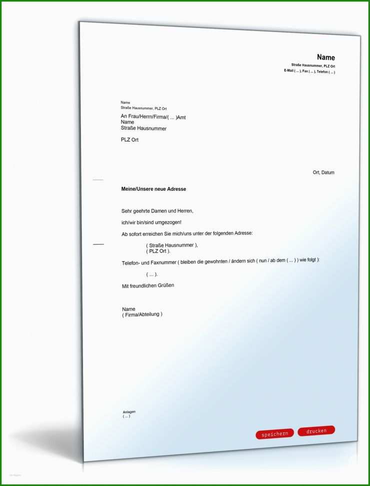Brief An Arbeitgeber Muster