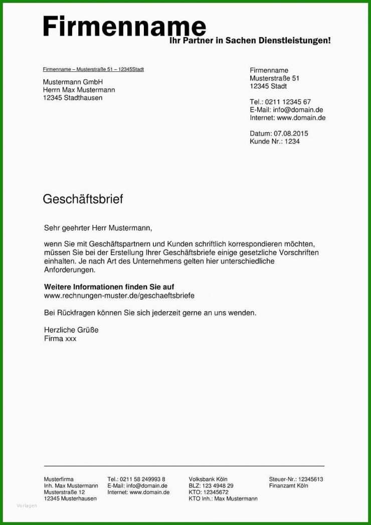 Brief Aufsetzen Muster