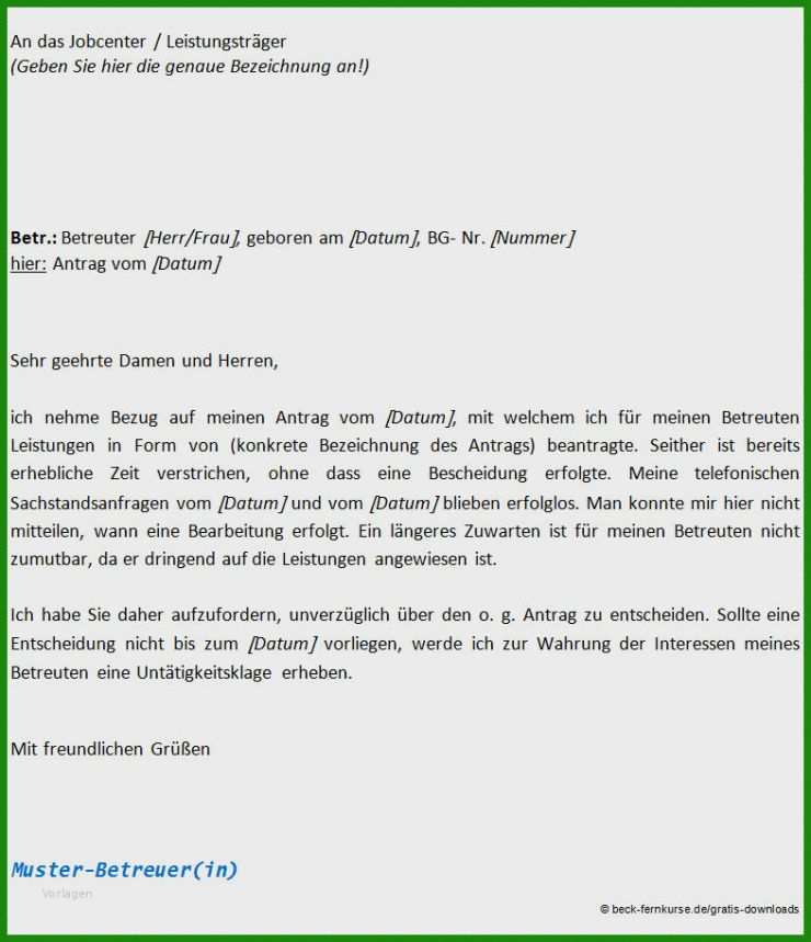 Brief Behörde Muster