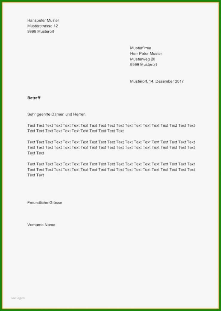 Brief Behörde Vorlage 2 Brief Behörde Vorlage