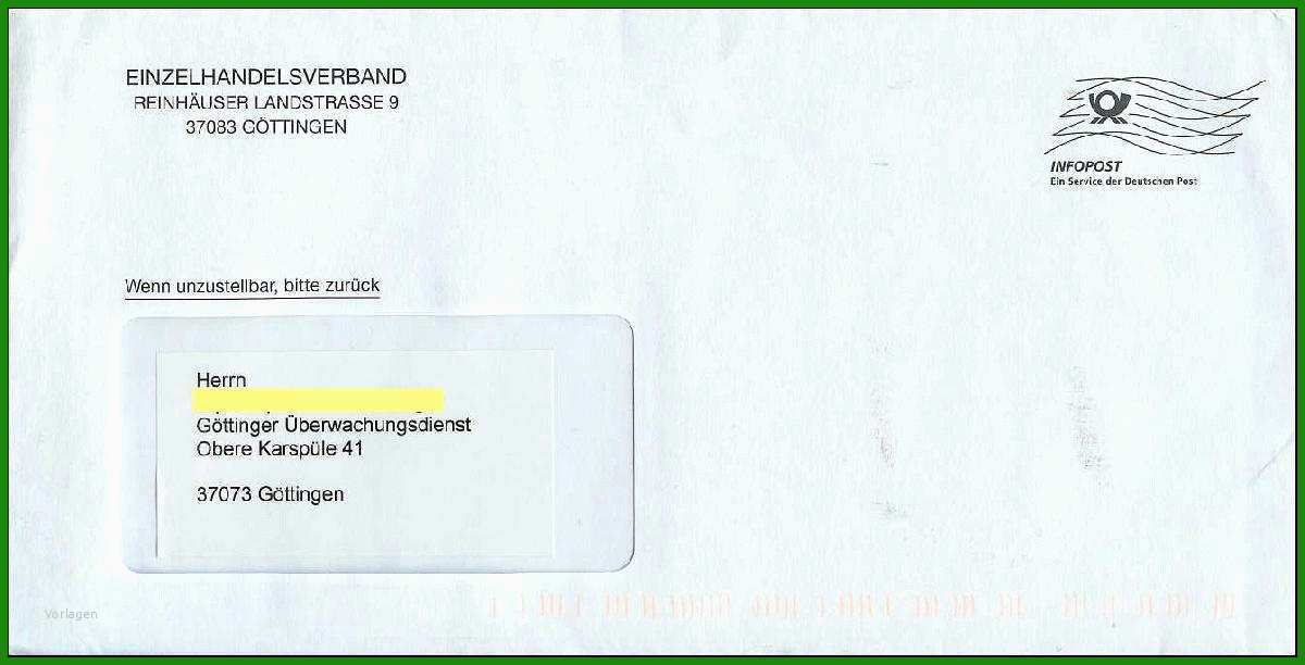 Wo Absender Brief Mit Fenster Absender Vorlage - Kostenlose Vorlagen Zum Download ...