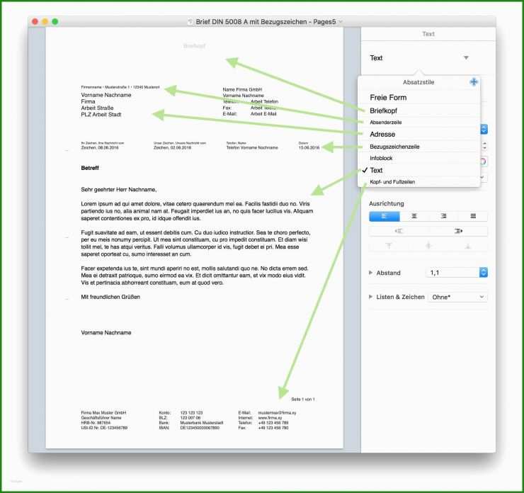 Brief Mit Fenster Beschriften Vorlage Word