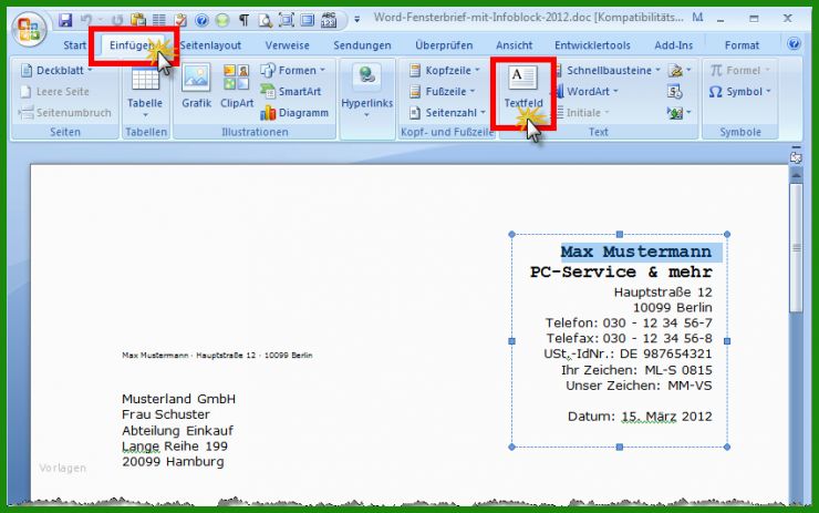 Brief Mit Sichtfenster Vorlage Word 5 Brief Mit Sichtfenster Vorlage Word