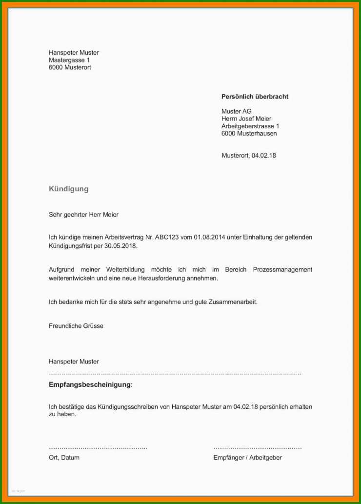 Brief Muster Anschrift