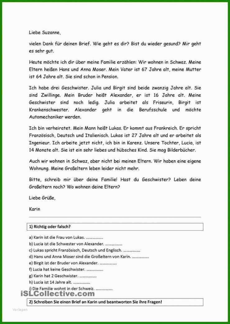 Brief Muster Deutsch 4 Brief Muster Deutsch