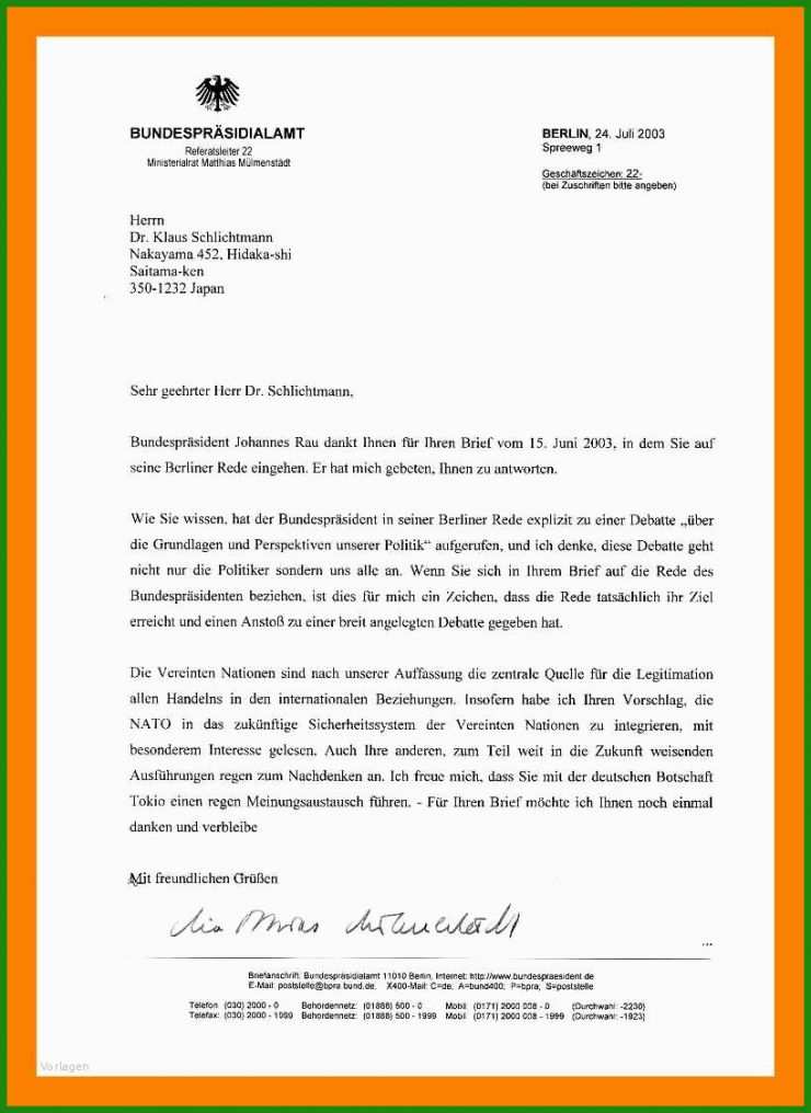 Brief Muster Deutschland