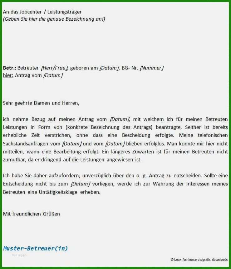 Brief Muster Jobcenter 7 Brief Muster Jobcenter