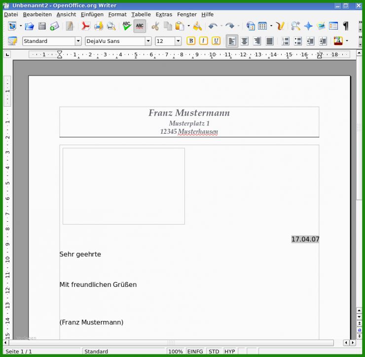 Brief Muster Openoffice 4 Brief Muster Openoffice