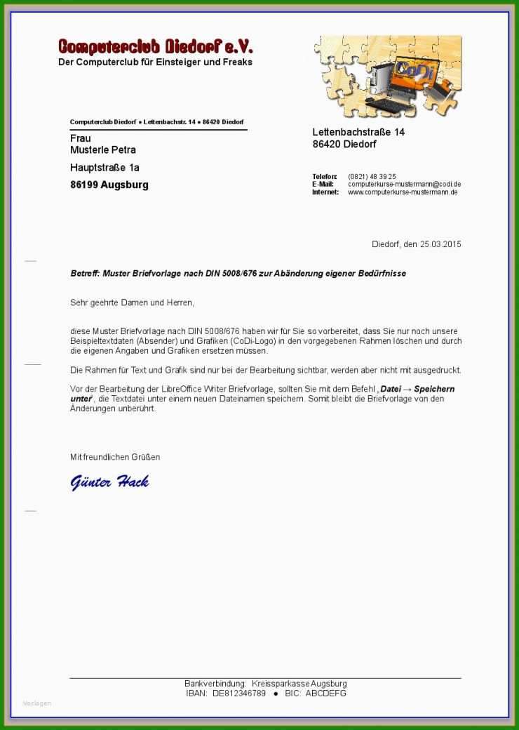 Brief Schreiben Muster Abstände