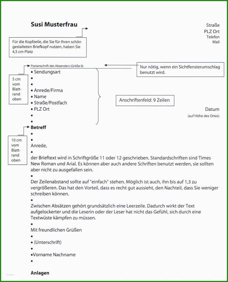 Brief Schreiben Nach Din 5008 Vorlage
