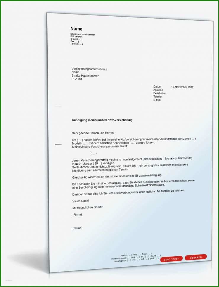 Brief Vollmacht Vorlage