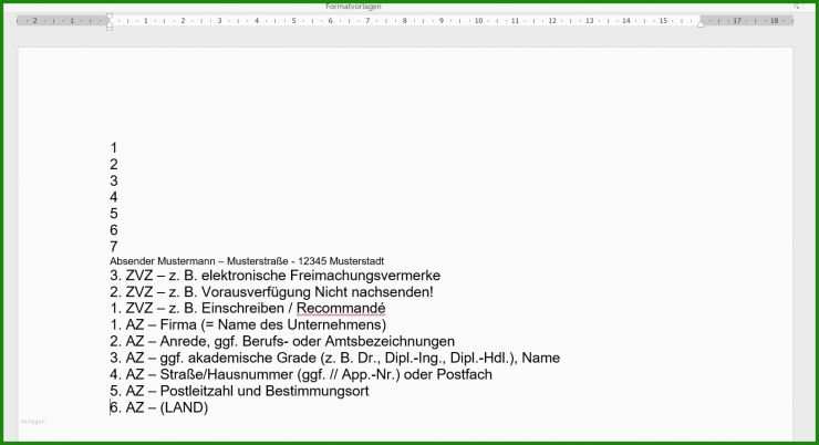 Brief Vorlage Abstände 6 Brief Vorlage Abstände