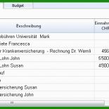 Budget Rechnung Vorlage