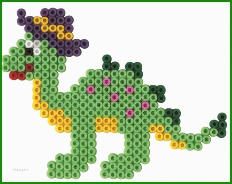 Bügelperlen Vorlagen Dino