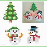 Bügelperlen Vorlagen Schneemann