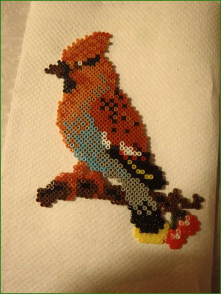 Bügelperlen Vorlagen Vogel