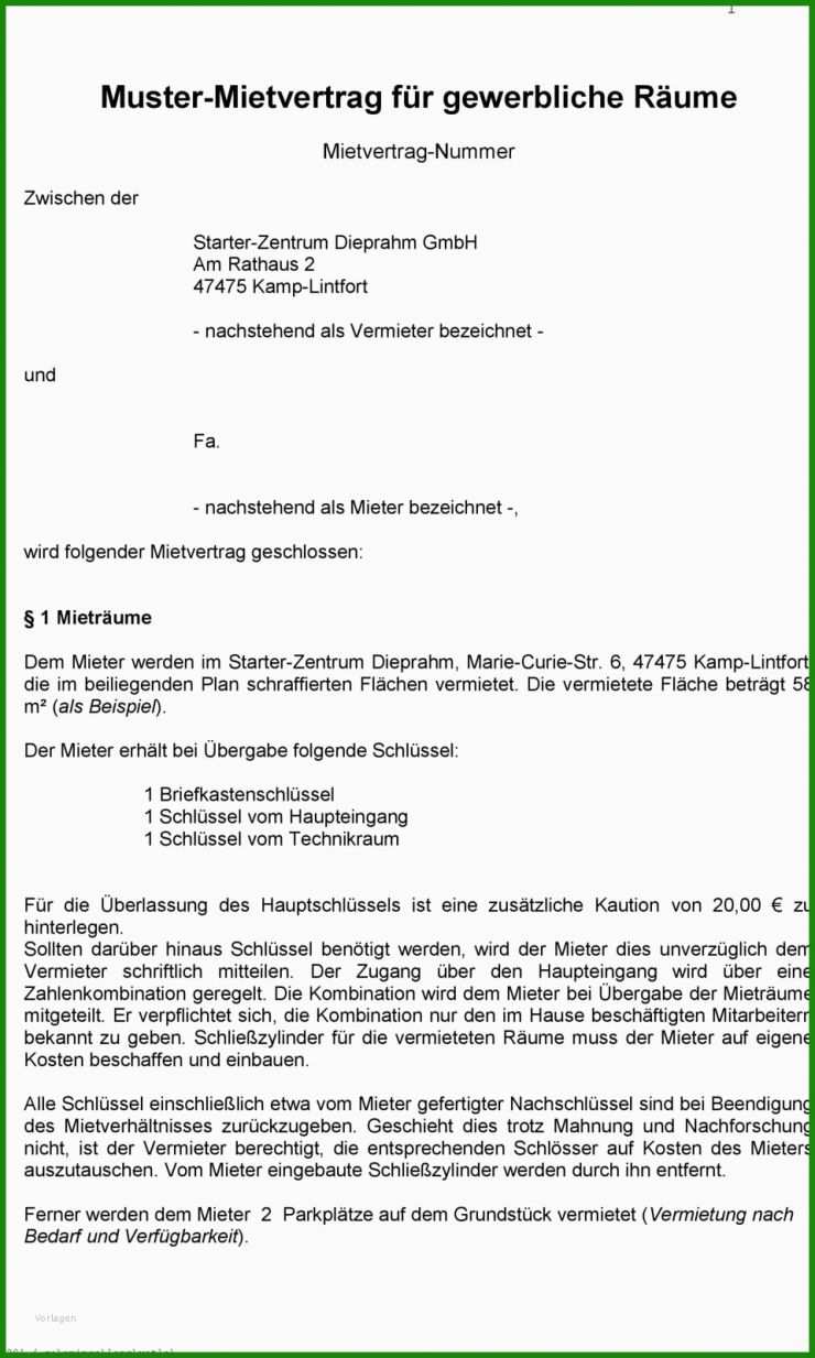Bürgschaft Mietvertrag Vorlage