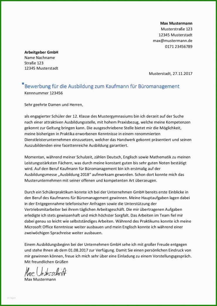 Büromanagement Report Muster