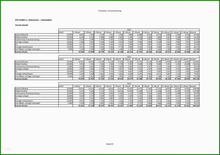 Businessplan Finanzierung Muster