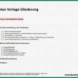Businessplan Gliederung Vorlage