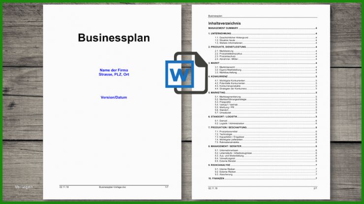 Businessplan Gratis Vorlage