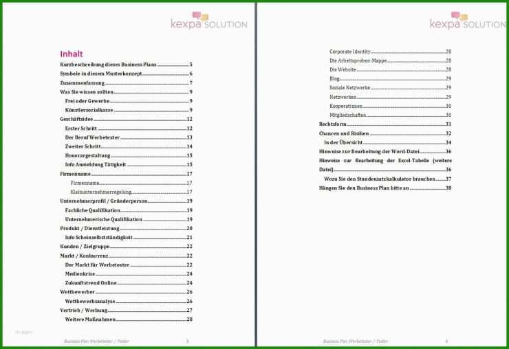 Businessplan Muster Chancen Und Risiken