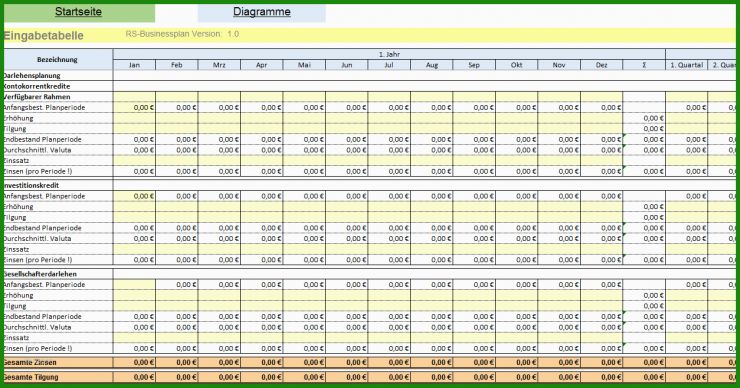 Businessplan Muster Excel
