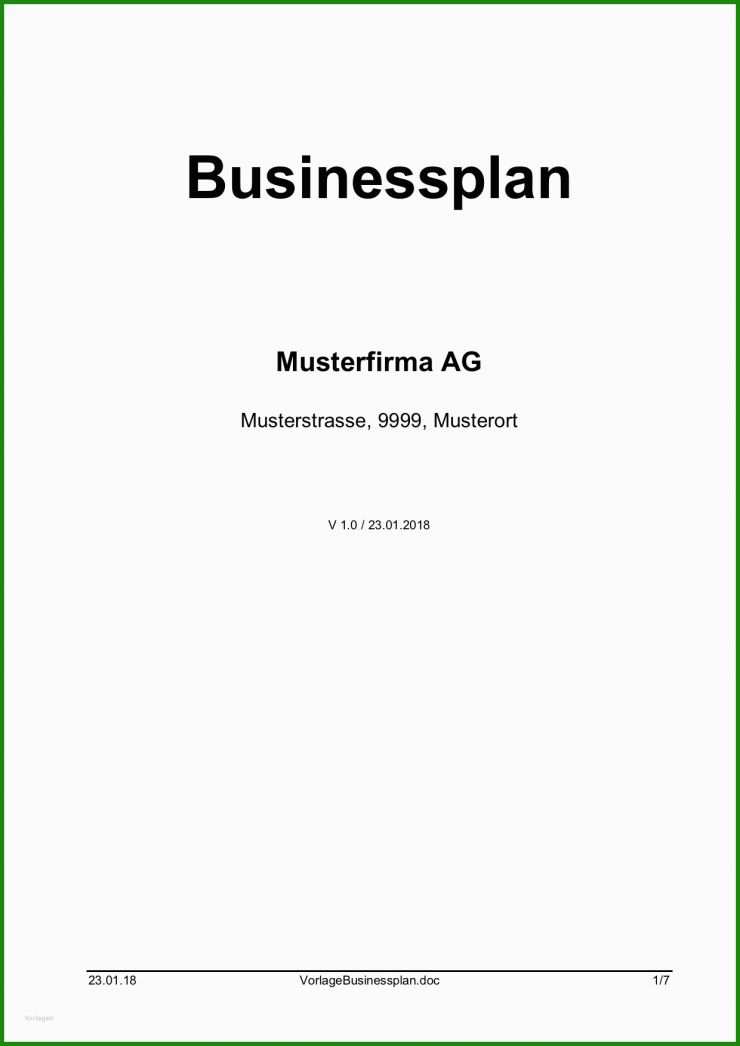 Businessplan Versicherung Muster