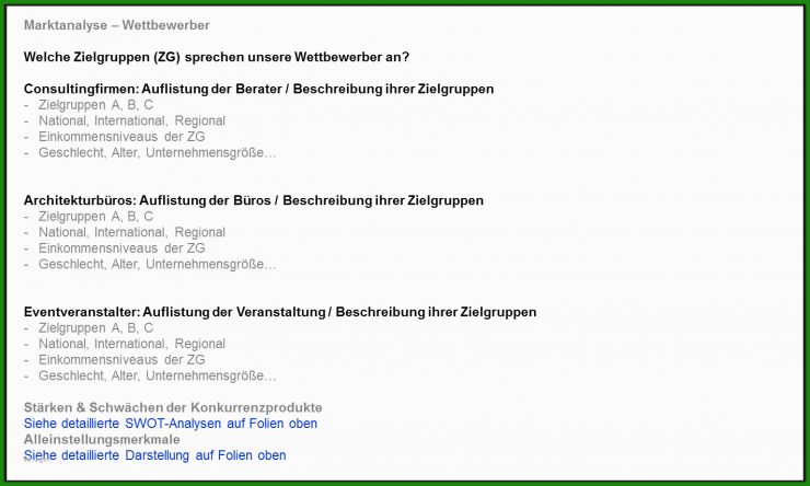 Businessplan Vorlage Für Gründer