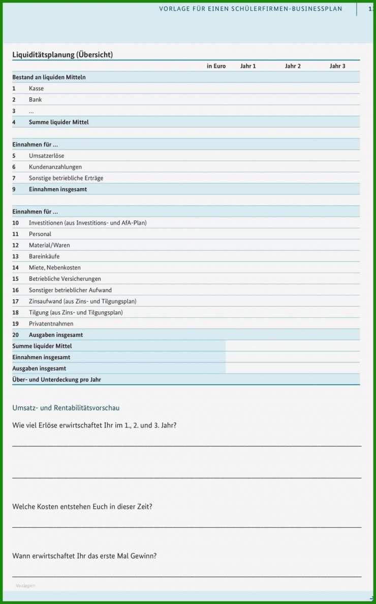 Businessplan Vorlage Ihk Siegen