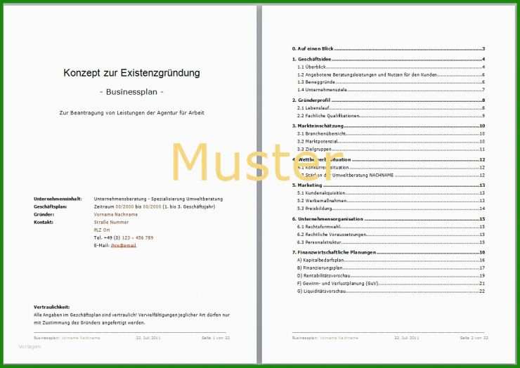 Businessplan Vorlage Metzgerei