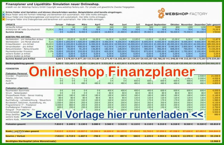 Businessplan Webshop Vorlage