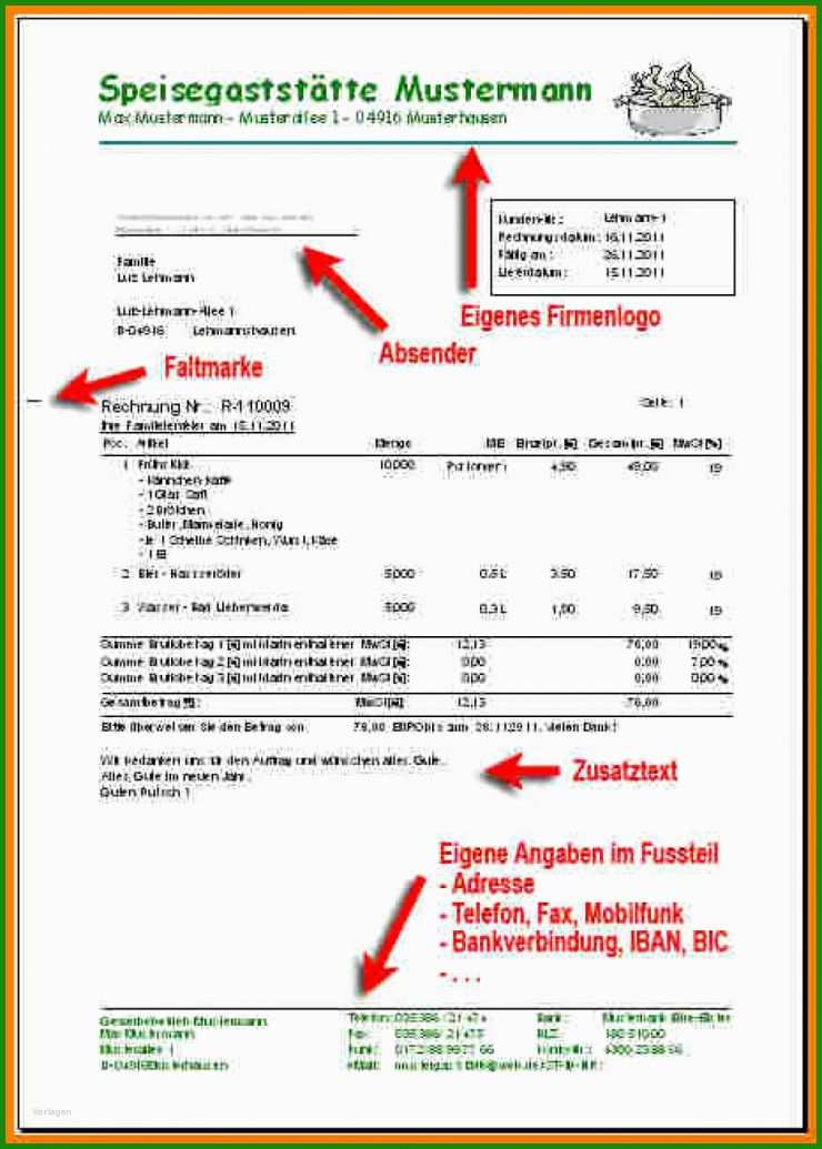 Catering Rechnung Muster 1 Catering Rechnung Muster