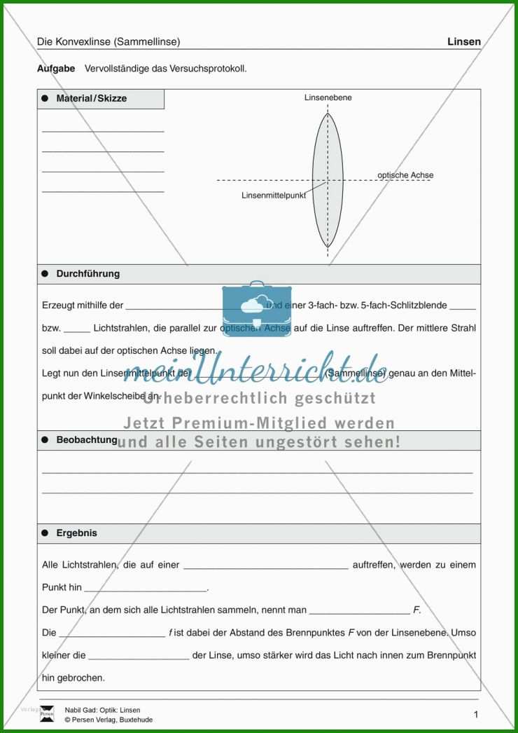 Chemie Protokoll Vorlage 7 Klasse