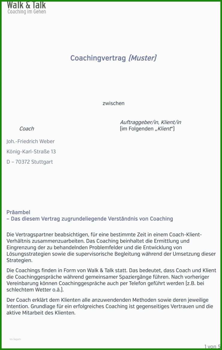 Coaching Rechnung Muster