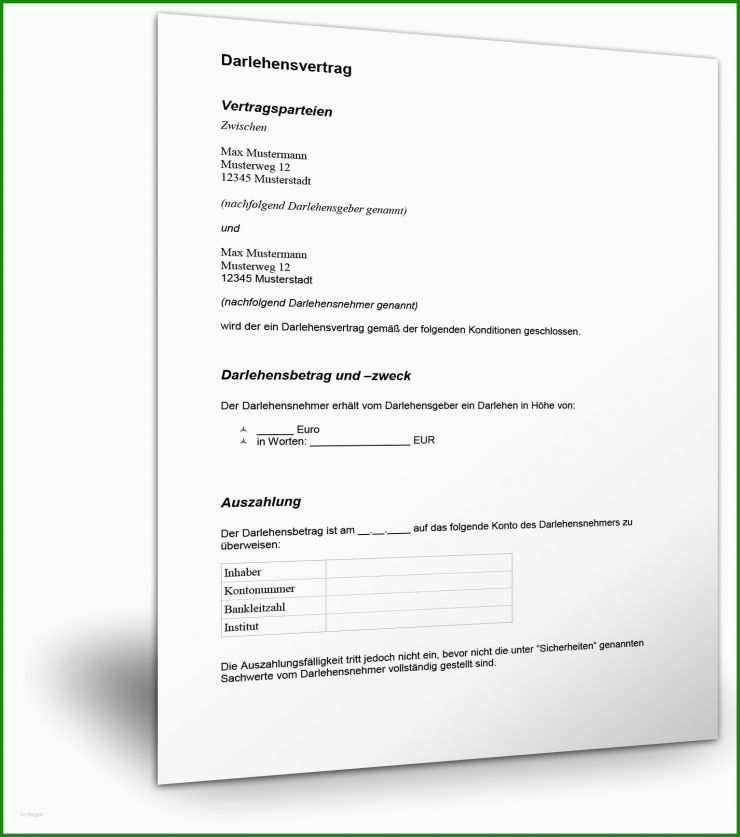 Darlehen Rechnung Muster 3 Darlehen Rechnung Muster