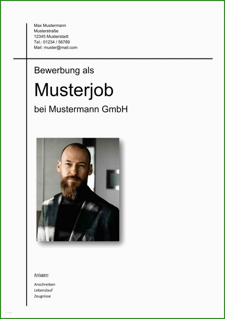 Deckblatt Bewerbung Praktikum Muster