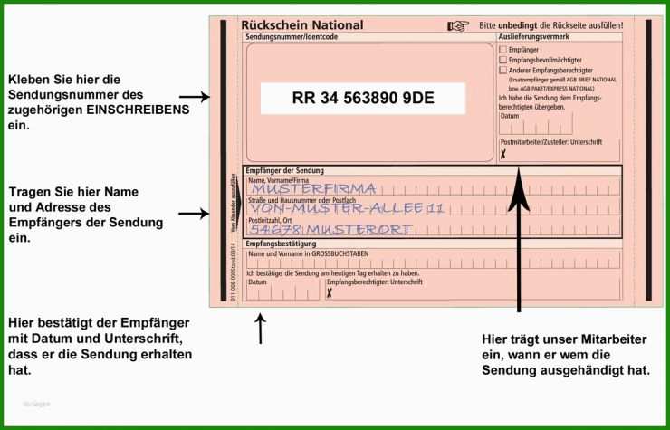 Deutsche Post Brief Muster