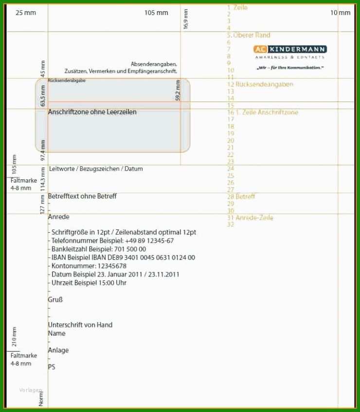 Din A4 Brief Mit Fenster Vorlage