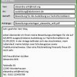 E-mail Bewerbung Praktikum Vorlage