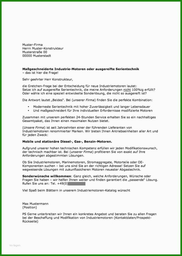 Ein Angebot Schreiben Muster