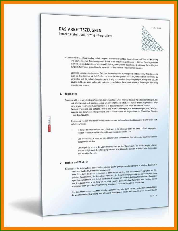 Einfaches Arbeitszeugnis Muster Pdf