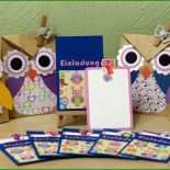 Einladungskarten Eule Basteln Vorlage