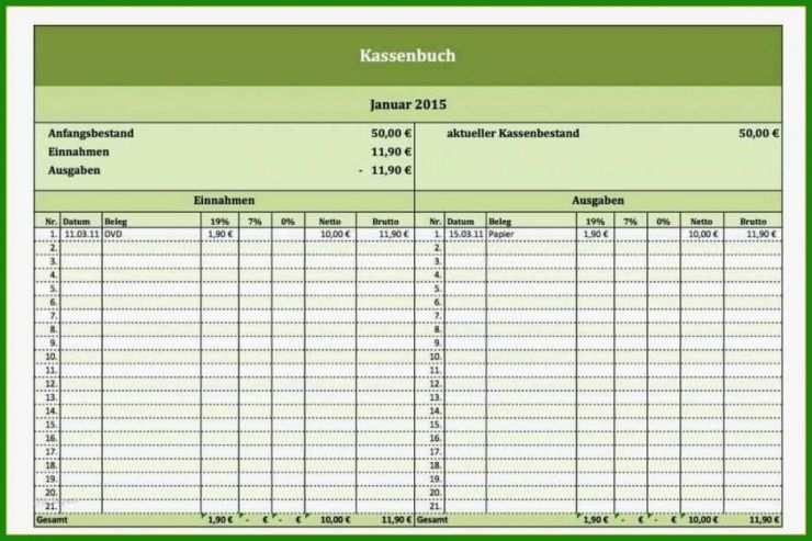 Einnahmen überschuss Rechnung Excel Muster